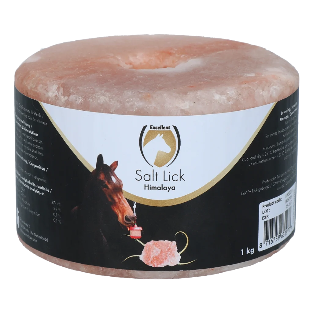 Bloc de sare din Himalaya pentru cai, fără frânghie, 1 kg – Excellent Horse Salt Lick Himalaya - imagine 1