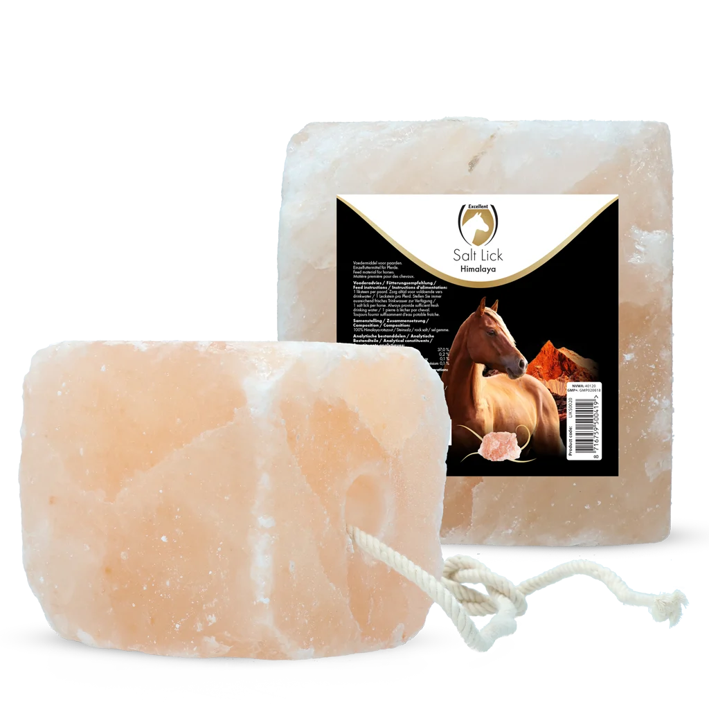 Bloc de sare din Himalaya pentru cai, cu frânghie, 2 tot 3 kg – Excellent Horse Salt Lick Himalaya - imagine 1