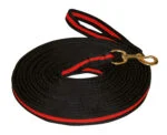 Lonjă cu mâner moale și carabină rotativă, 8 m, neagră și roșie