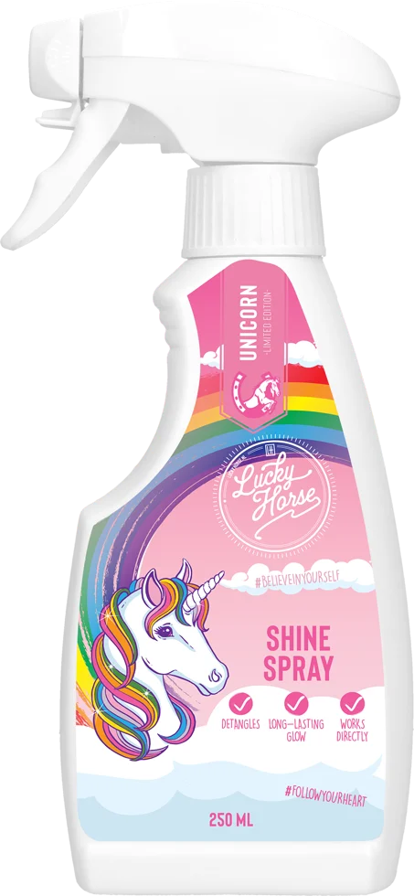 Spray pentru strălucire cu efect de descurcare, 250 ml – Lucky Horse Unicorn Shine Spray - imagine 1