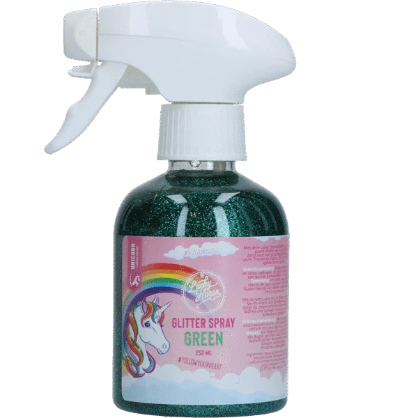 Spray cu sclipici pentru cai, verde, 250 ml – Lucky Horse Unicorn spray cu sclipici