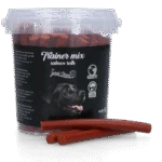 Batoane cu somon pentru câini, moi, 11 cm, 500 g – Luna's Choice Trainer Mix Zalmstaafjes