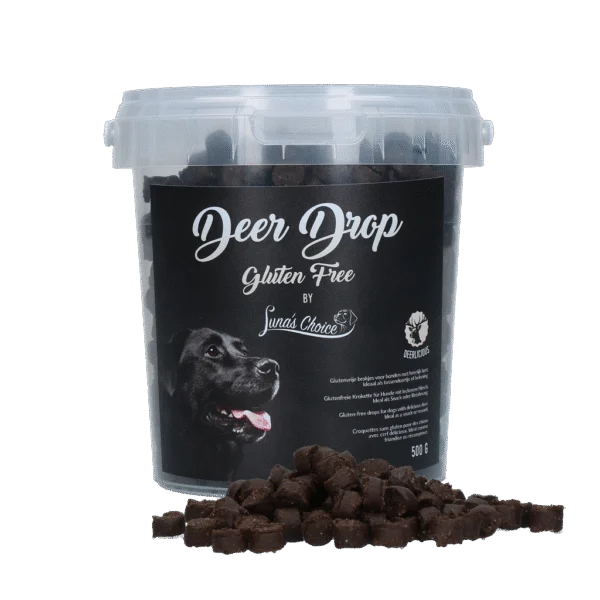 Recompense pentru dresaj cu carne de cerb, fără gluten, 500 g – Luna's Choice Trainer Mix Deer Drop (fără gluten)