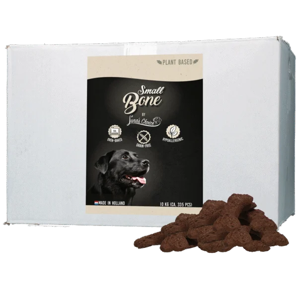 Biscuiți pentru câini, pe bază de plante și fără cereale, 10 kg – Luna's Choice Plant Based Snack ambalaj economic Bone Small