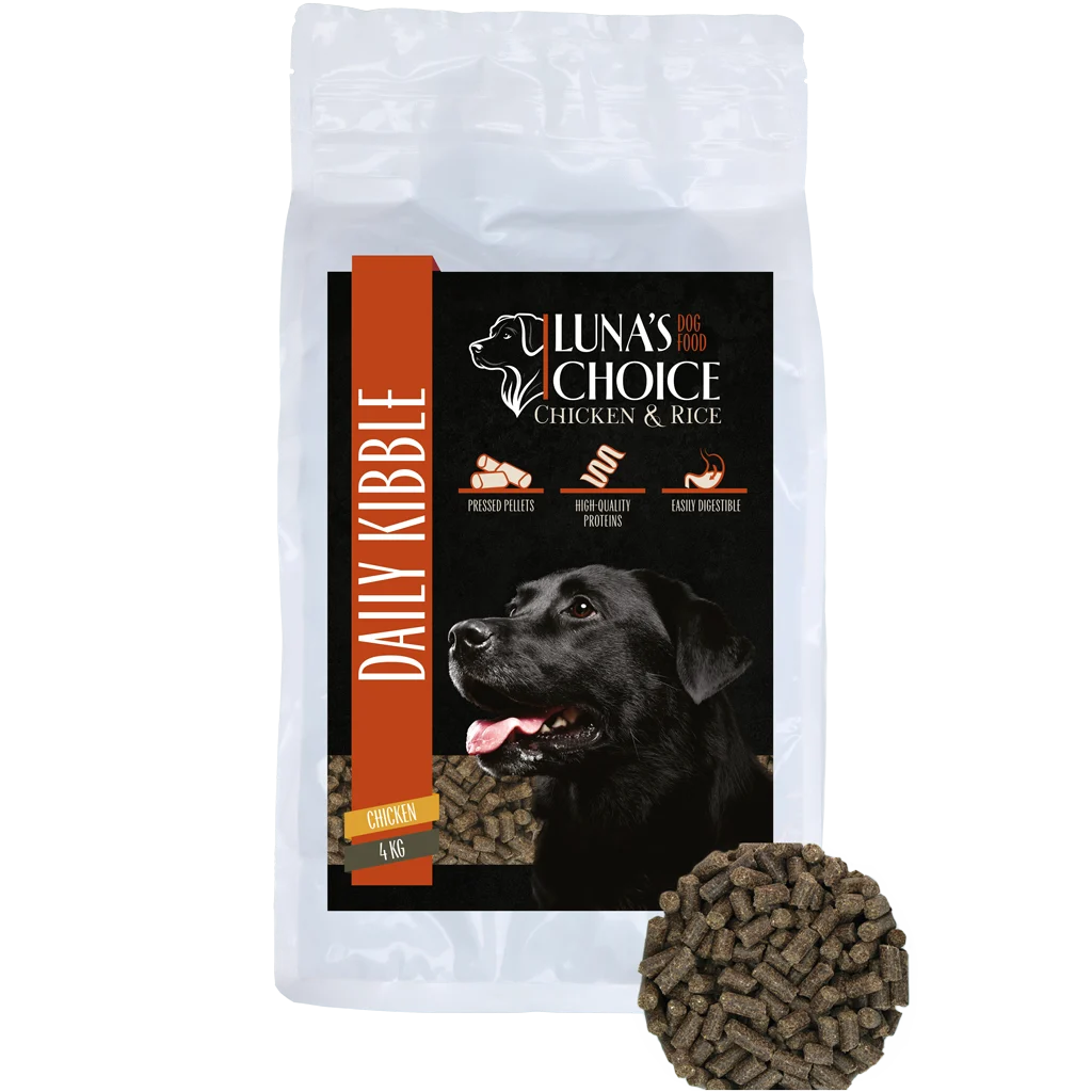 Hrană presată pentru câini cu pui și orez, 4 kg – Luna's Choice Adult Kip/Rijst - imagine 1