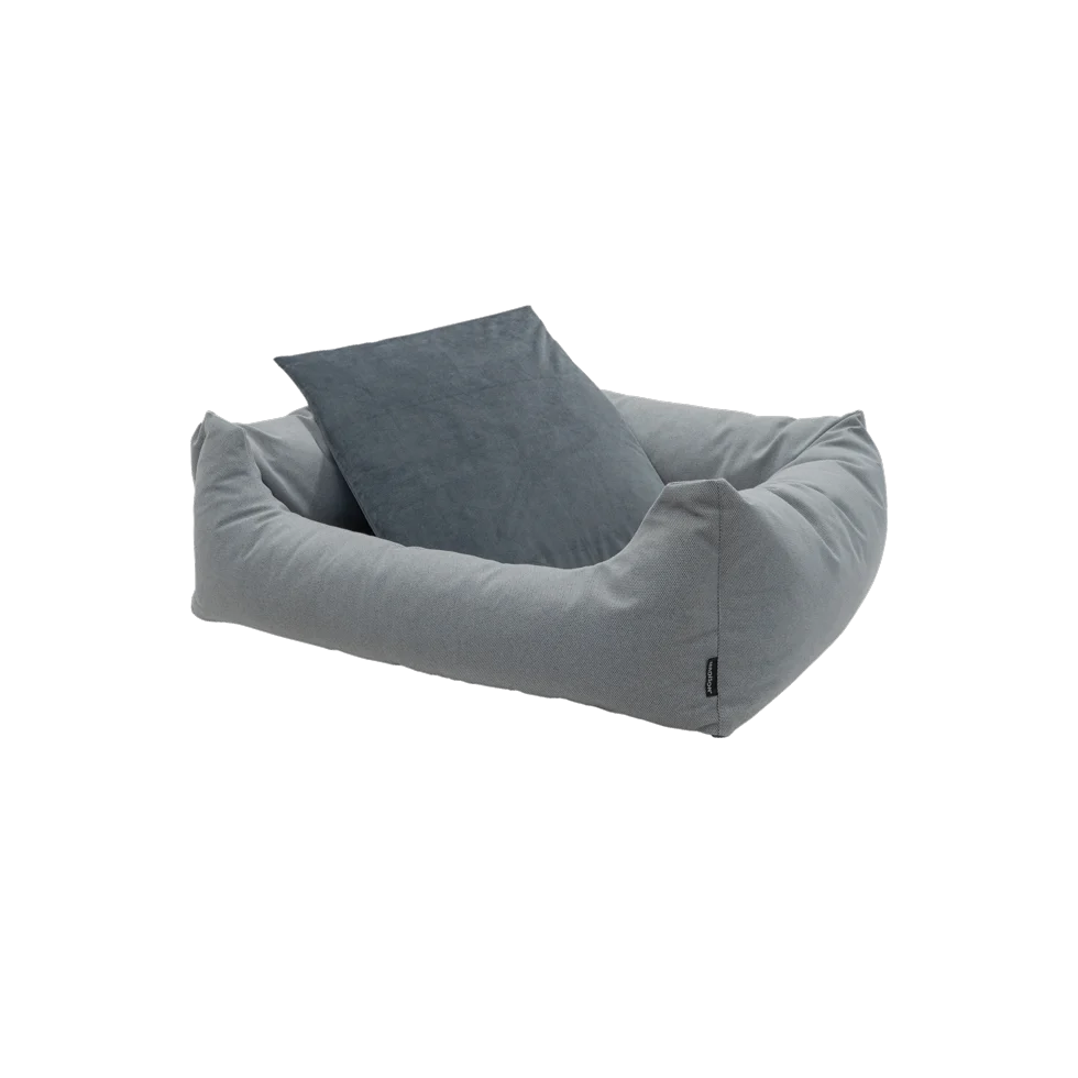 Pat pentru câini cu margini înălțate, gri deschis, S, 80 x 67 x 22 cm – Madison Manchester Pet Bed - imagine 2