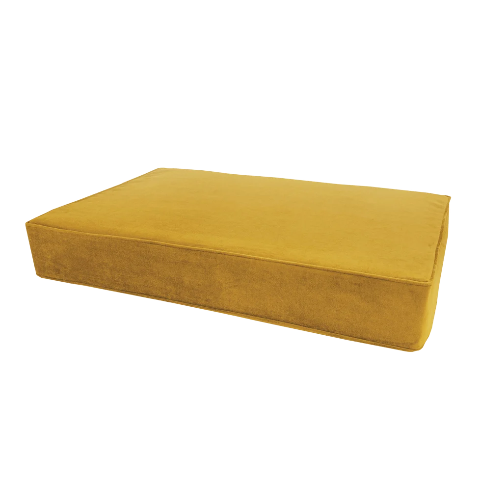 Pernă ortopedică pentru câini cu spumă cu memorie, galbenă, S, 45 x 55 x 12 cm – Pernă ortopedică Velvet Madison - imagine 3