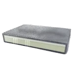 Pernă ortopedică pentru câini cu spumă cu memorie, galbenă, S, 45 x 55 x 12 cm – Pernă ortopedică Velvet Madison - imagine 4