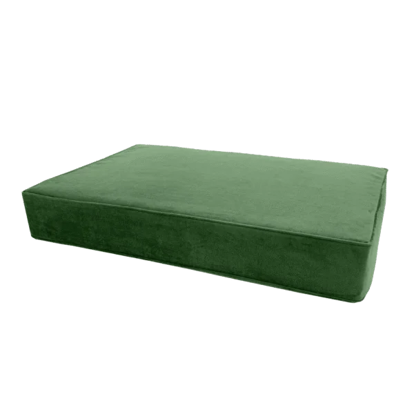 Pernă ortopedică pentru câini cu spumă cu memorie, verde, S, 45 x 55 x 12 cm – Pernă ortopedică Madison din catifea