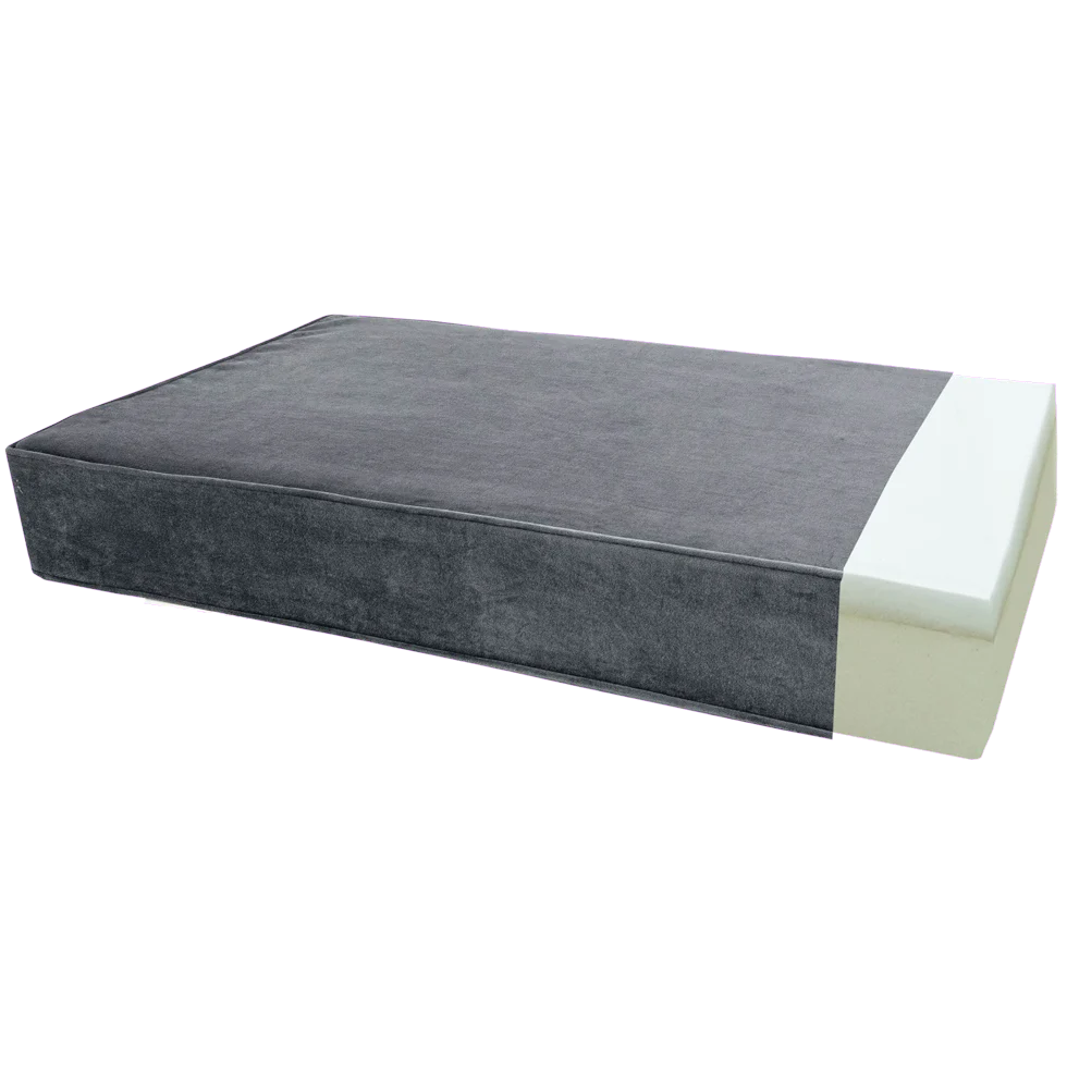 Pernă ortopedică pentru câini cu spumă cu memorie, verde, S, 45 x 55 x 12 cm – Pernă ortopedică Madison din catifea - imagine 3