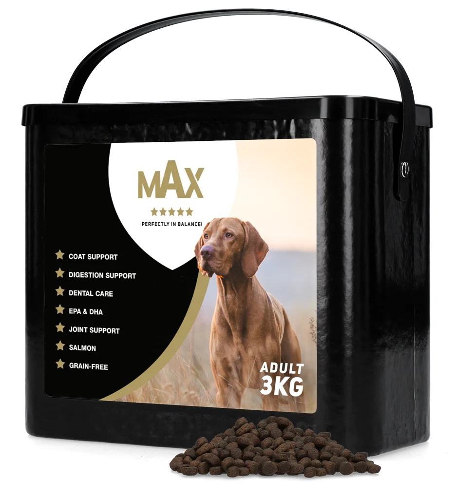Hrană fără cereale pentru câini, cu somon, 3 kg – Max Adult - imagine 1