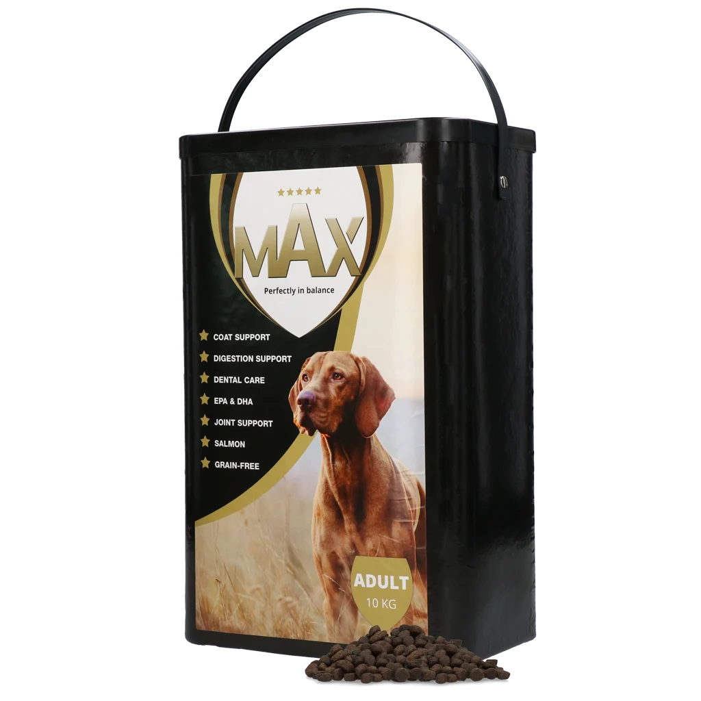 Hrană fără cereale pentru câini, cu somon, 10 kg – Max Adult - imagine 1