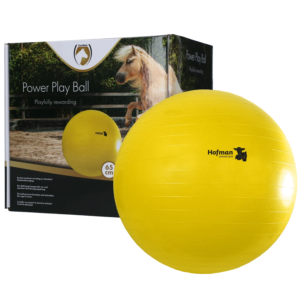 Minge de joacă pentru cai, galbenă, 65 cm – Maximus Power Play Ball - imagine 1