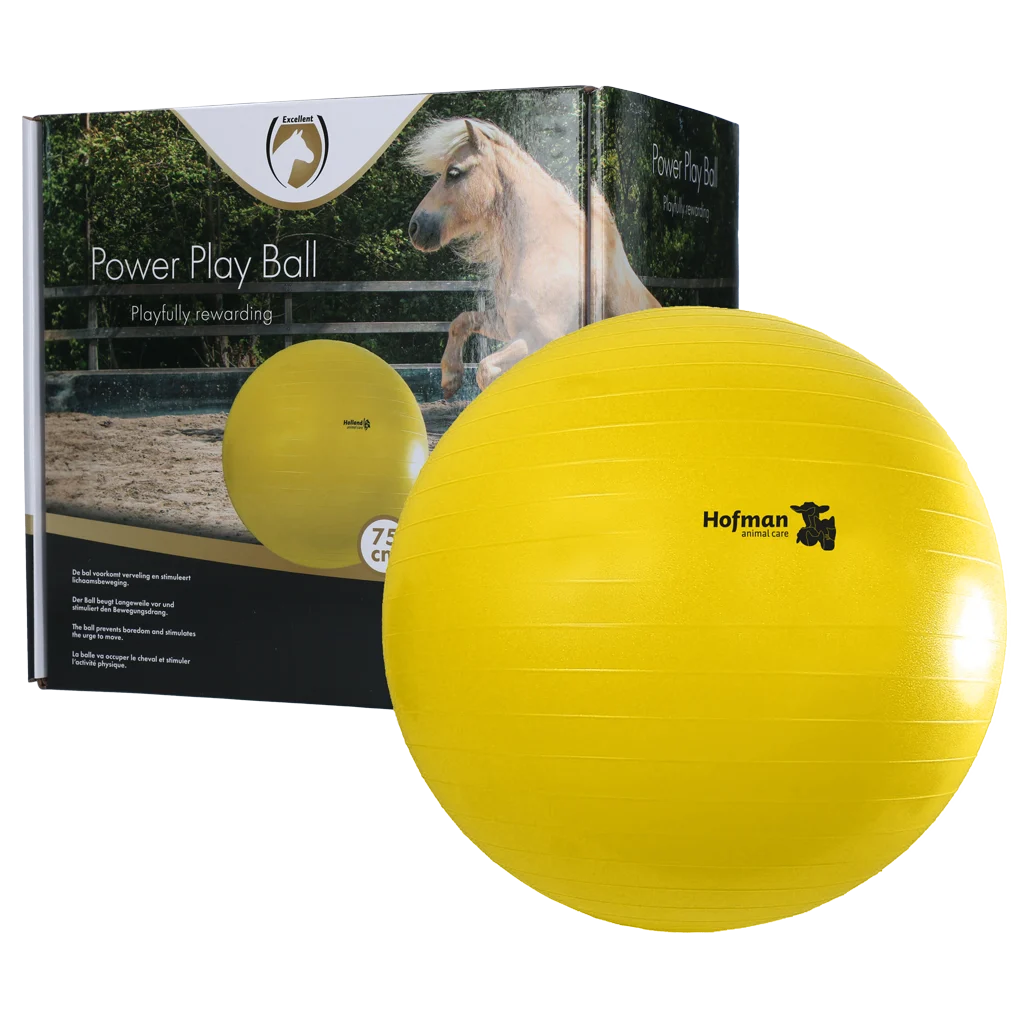 Minge de joacă pentru cai, galbenă, 75 cm – Maximus Power Play Ball - imagine 1