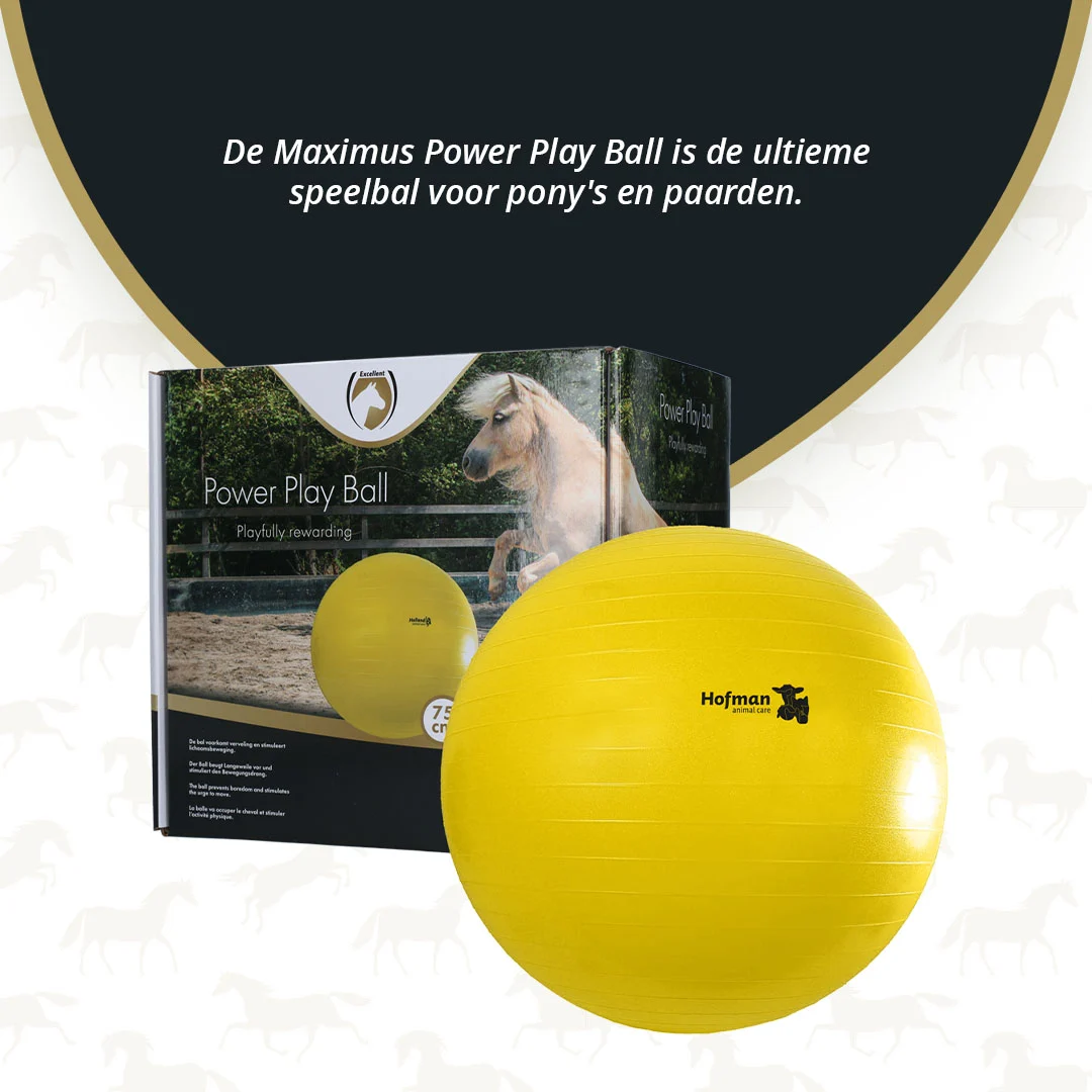 Minge de joacă pentru cai, galbenă, 75 cm – Maximus Power Play Ball - imagine 3