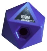 Cub interactiv de hrănire pentru cai, cu deschizătură pentru recompense de 37 mm, albastru – Maximus Feed & Play Cube