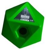 Cub interactiv de hrănire pentru cai, cu deschizătură pentru recompense de 37 mm, verde – Maximus Feed & Play Cube
