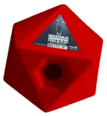 Cub pentru hrană pentru cai, roșu, orificiu pentru recompense de 37 mm – Maximus Feed & Play Cube