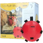 Minge de joacă pentru cai cu elastice, 19 cm, roșie – Excellent Horse Fun Play Ball