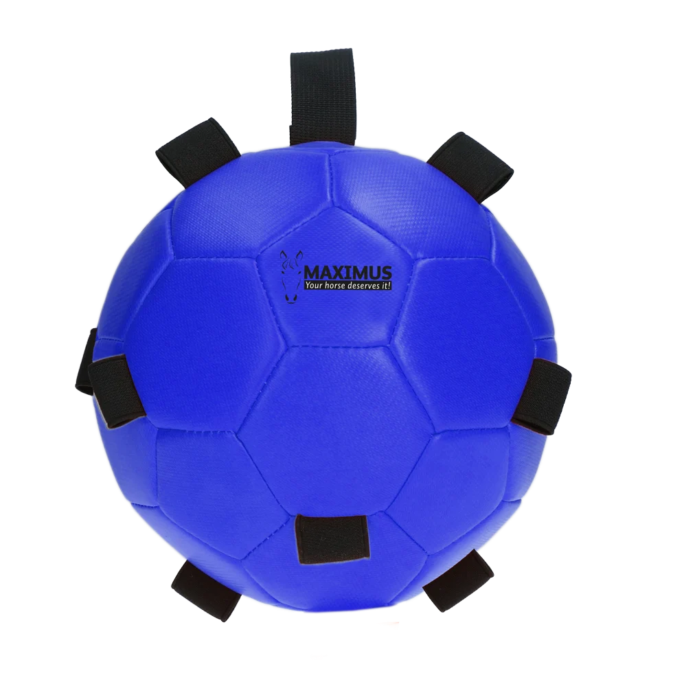 Minge de joacă pentru cai cu elastice, 19 cm, albastră – Excellent Horse Fun Play Ball - imagine 2