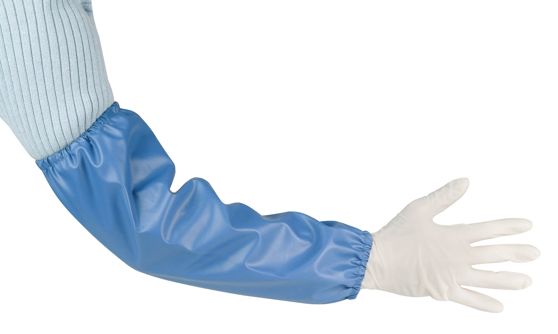 Mânecuță pentru muls din PVC, impermeabilă, cu bandă elastică - imagine 1