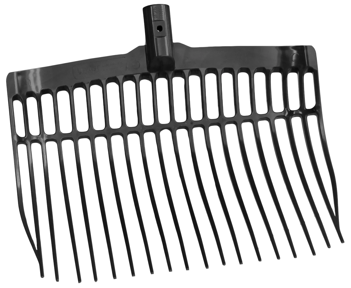Cap din plastic pentru furcă de gunoi, fără mâner, negru, 41 x 36 x 11 cm – Vplast - imagine 1
