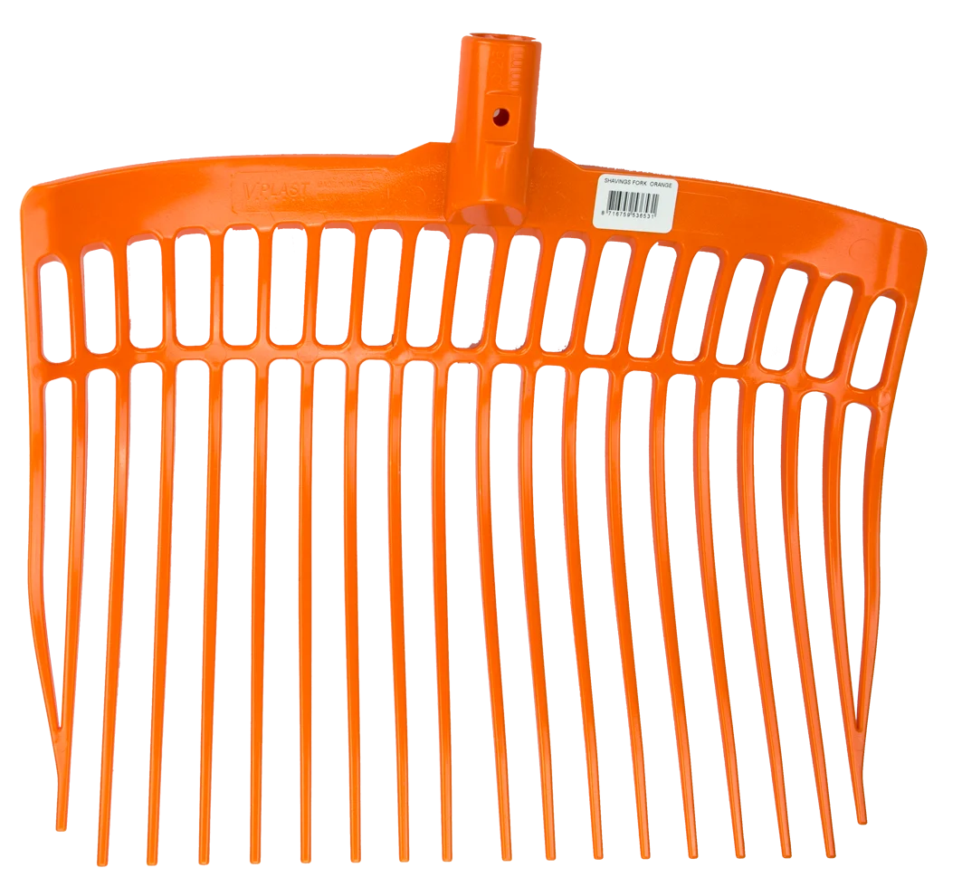 MEST0004FM.png Furcă din plastic pentru gunoi de grajd fără coadă, portocalie, 41 x 36 x 11 cm – Vplast - imagine 1