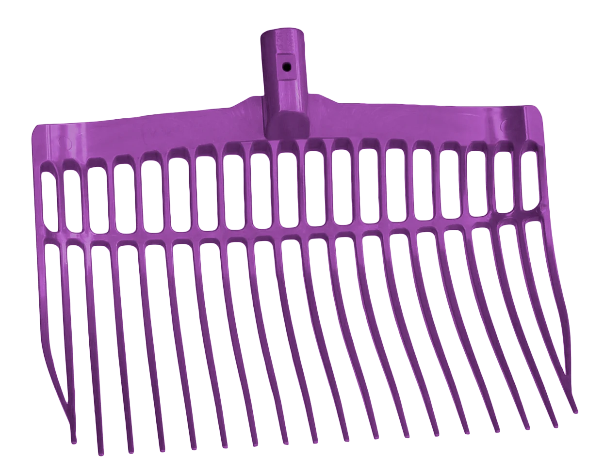 Furcă din plastic pentru gunoi de grajd, fără coadă, mov, 41 x 36 x 11 cm – Vplast - imagine 1