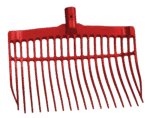 Furcă din plastic pentru gunoi de grajd, fără coadă, roșie, 41 x 36 x 11 cm – Vplast