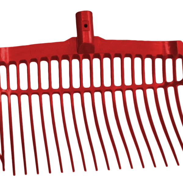 Furcă din plastic pentru gunoi de grajd, fără coadă, roșie, 41 x 36 x 11 cm – Vplast