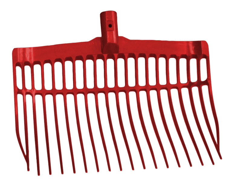 Furcă din plastic pentru gunoi de grajd, fără coadă, roșie, 41 x 36 x 11 cm – Vplast