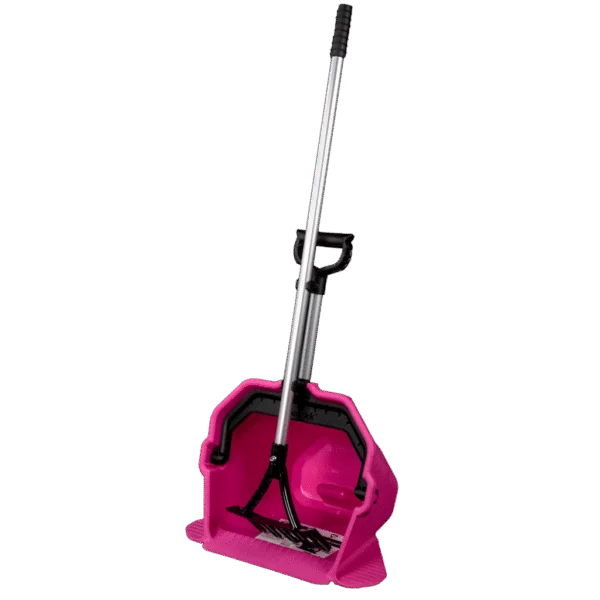 Set de curățare a gunoiului cu suport pentru picior Mestboy, roz – Vplast Quick Pick