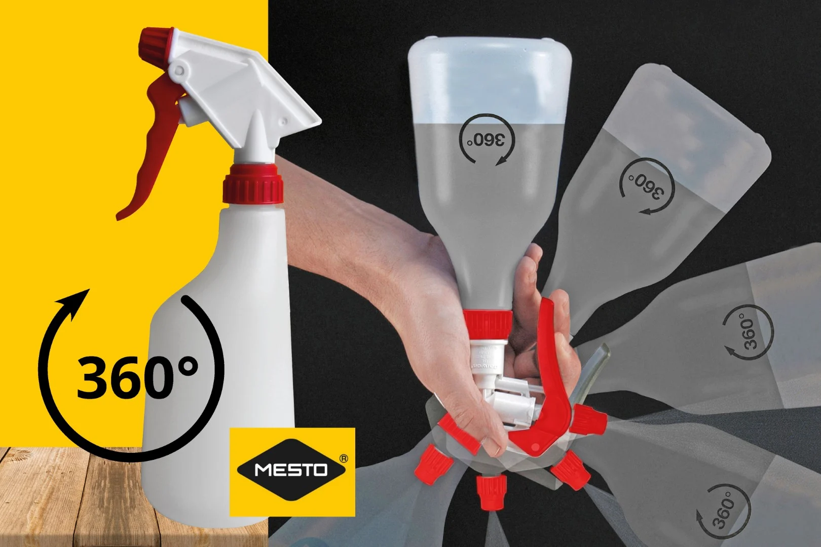 Pulverizator manual 600 ml cu funcție 360° – Mesto Trigger Sprayer - imagine 2