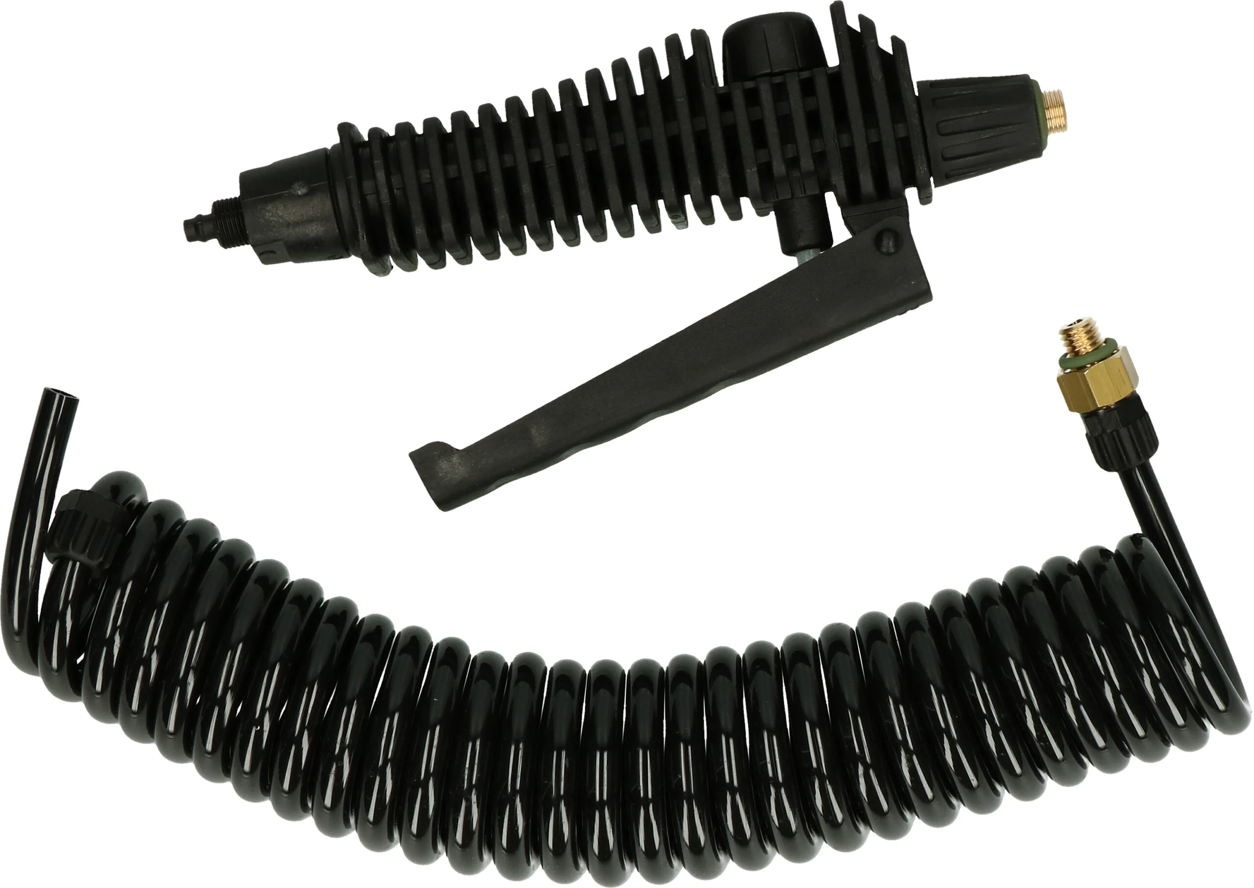 Furtun spiralat cu robinet pistol, 2,5 m – Mesto Inox Plus - imagine 1