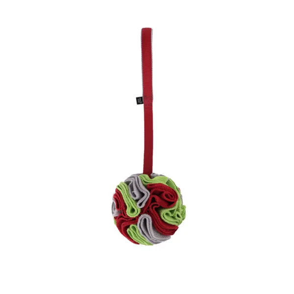 Jucărie de tras pentru câini cu fleece și minge – Minus One Fleece Dog Tug Toy Ball