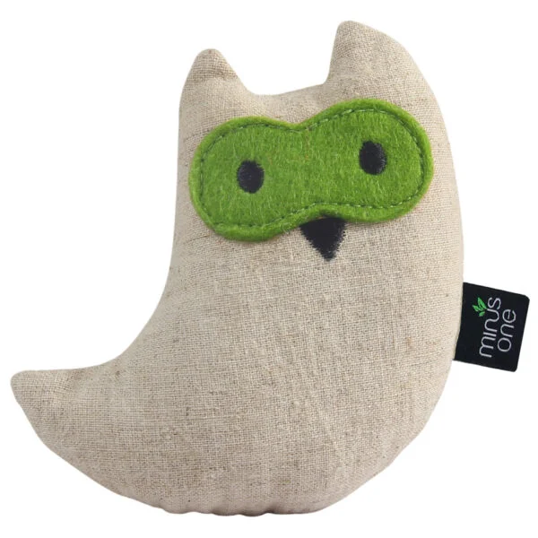 Jucărie pentru pisici în formă de bufniță, cu iarbă mâței, 10,5 x 9,5 x 2,5 cm – Minus One Docile Buddy Cat Toy Owl