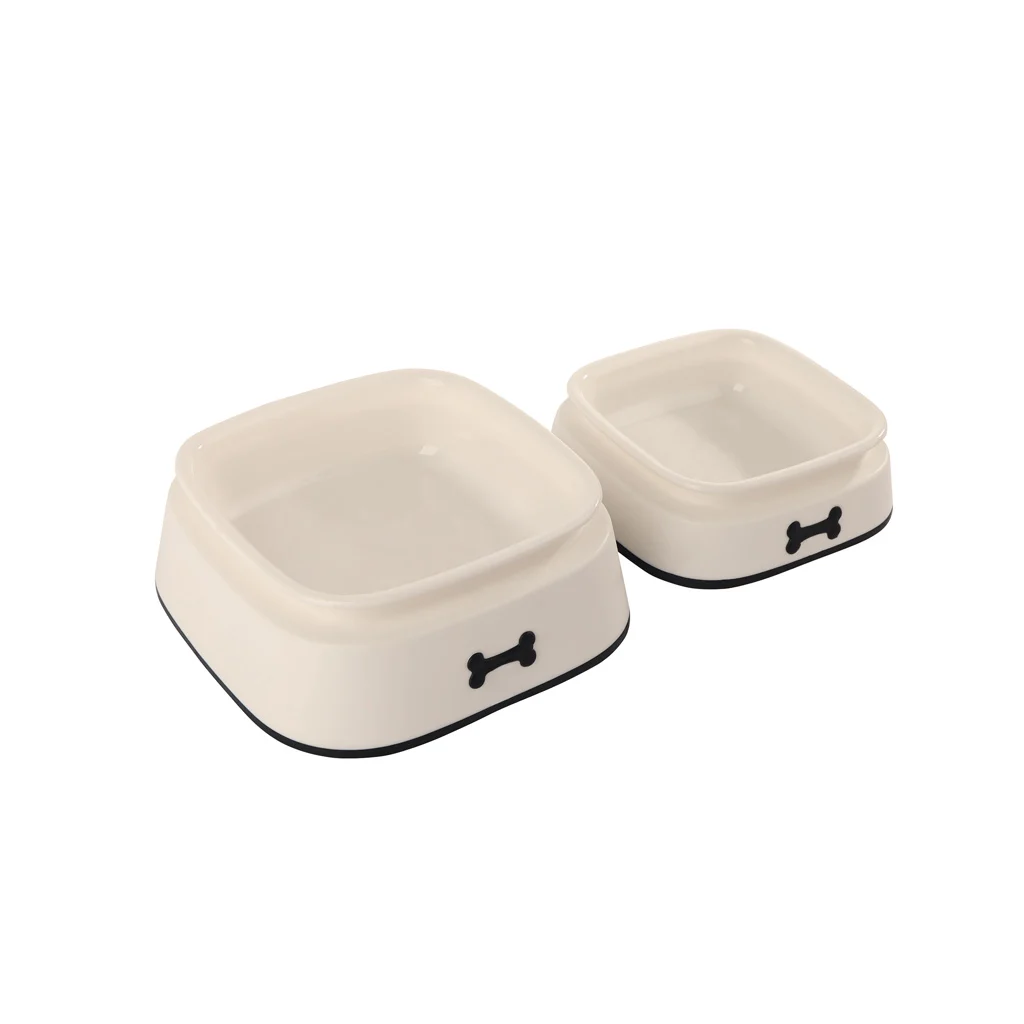 Bol pentru hrană și apă pentru câini din plastic reciclat, 950 ml – Minus One Dog Bowl L - imagine 1