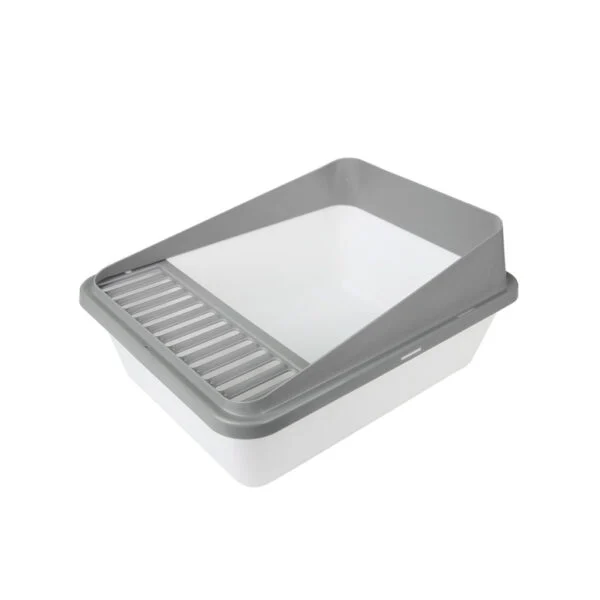 Litieră cu grătar S, gri – Minus One Cat Litter Box S