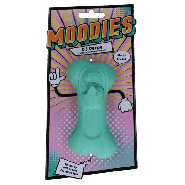 Os de ros pentru câini din cauciuc natural cu aromă de mentă – Moodies DJ Derpy
