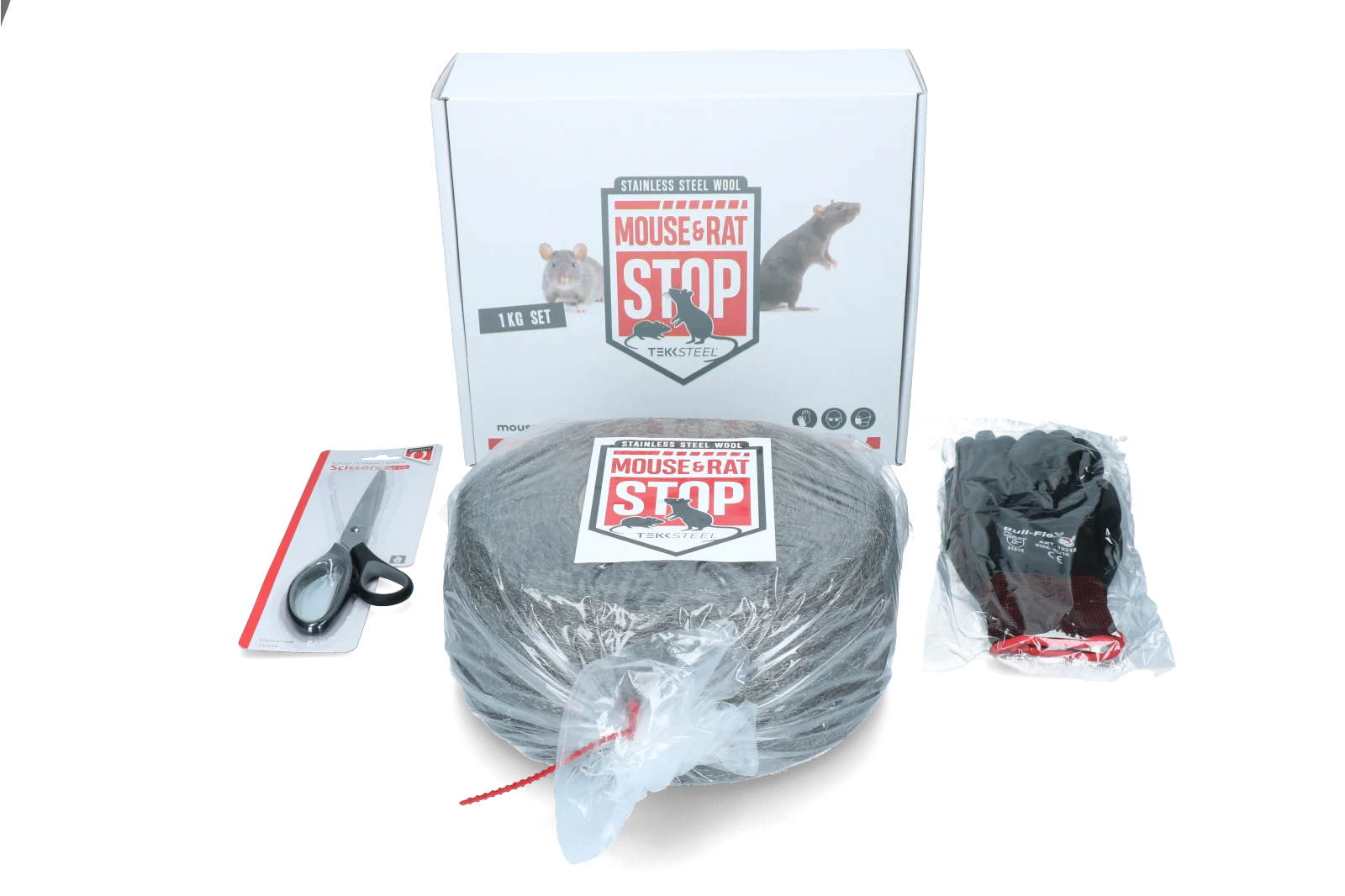 Lână de oțel inoxidabil pentru șoareci și șobolani, set de 1 kg – Mouse & Rat Stop - imagine 1