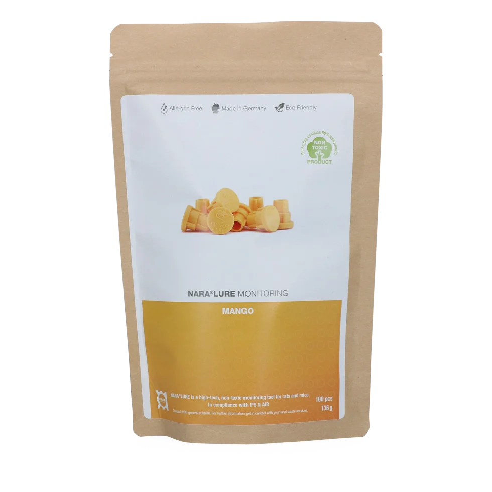 Momeală din plastic cu aromă de mango pentru șoareci și șobolani, 100 de bucăți – Nara Lure - imagine 1