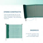 Plasă de delimitare pentru grădină, cu ochiuri de 0,5 cm, înaltă de 80 cm, 20 m – Euro-Netz Universal - imagine 3