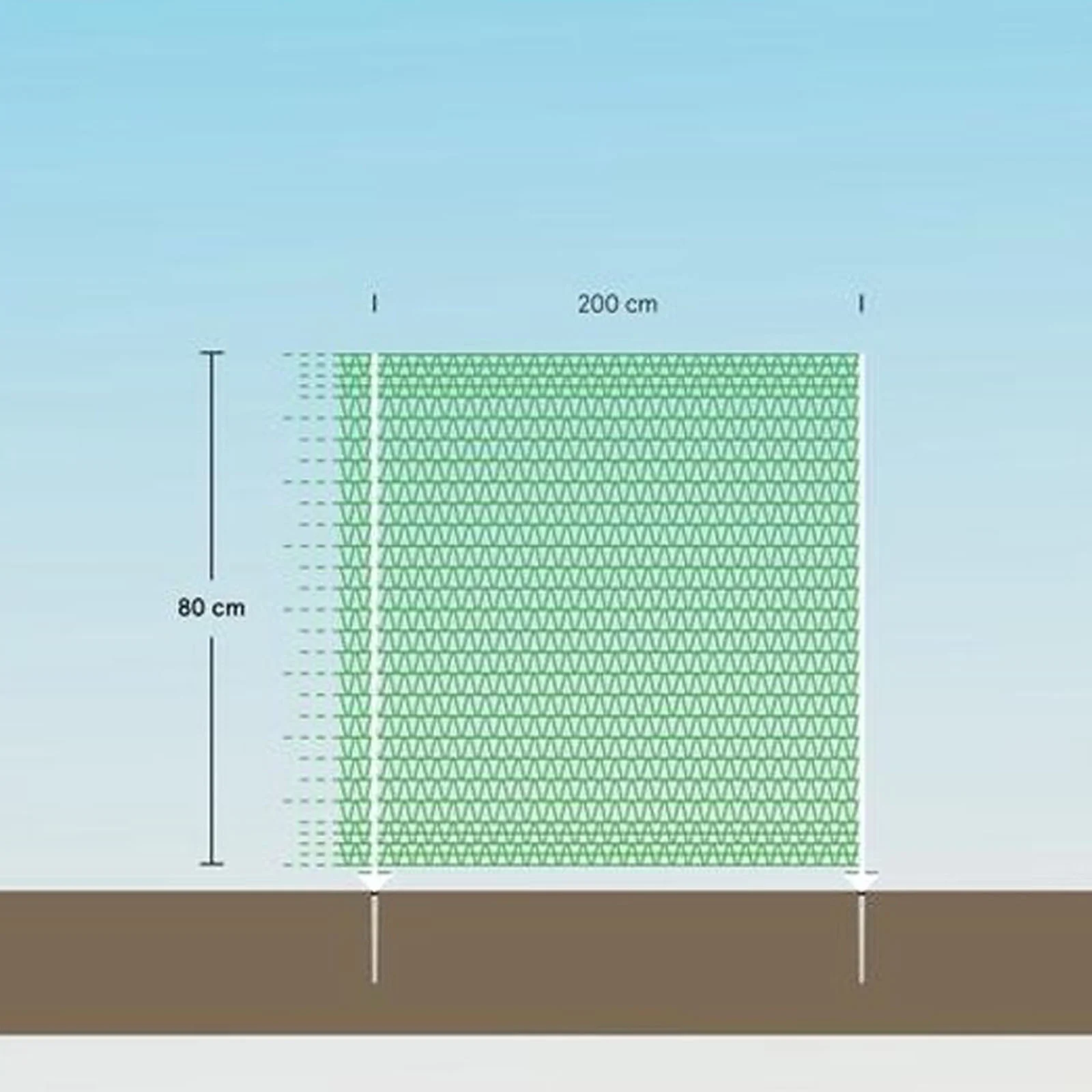 Plasă de delimitare pentru grădină, cu ochiuri de 0,5 cm, înaltă de 80 cm, 20 m – Euro-Netz Universal - imagine 6