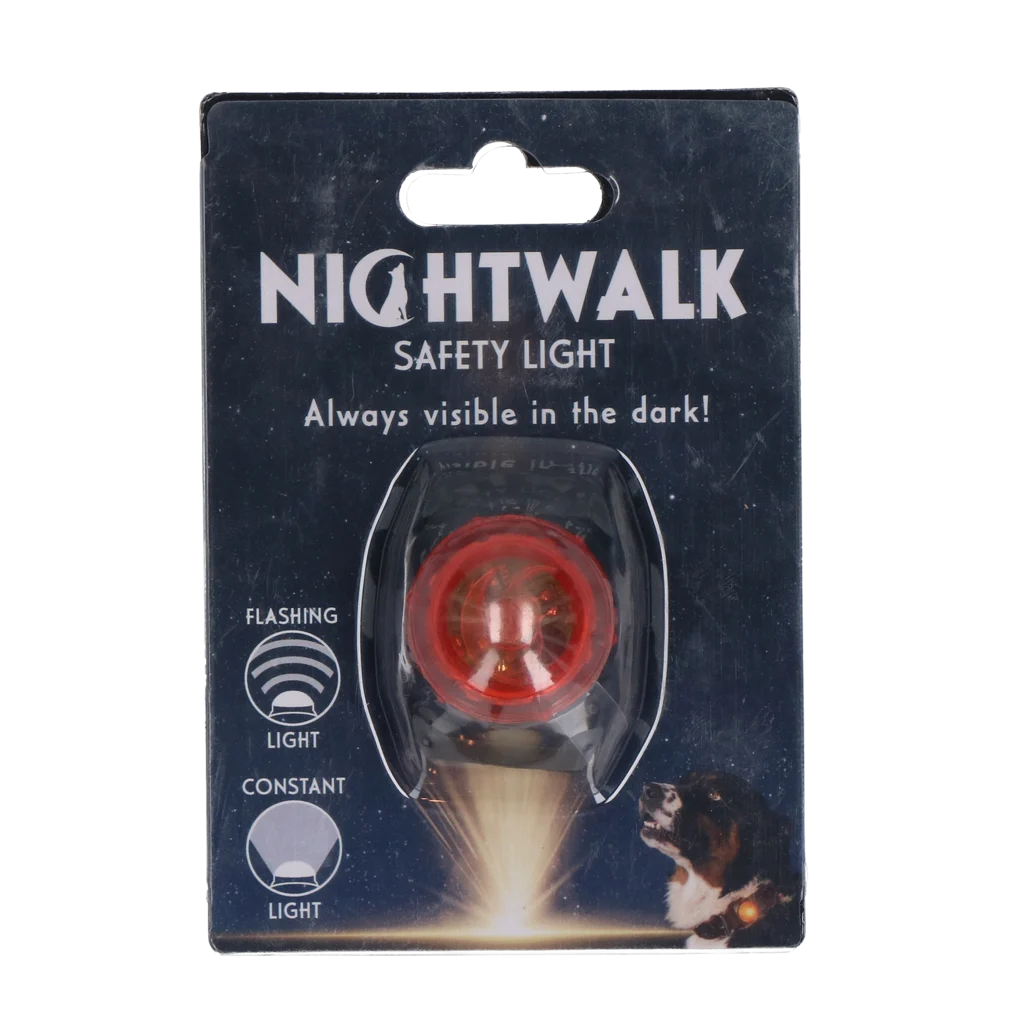 Lampă de siguranță pentru zgarda câinelui, portocalie, 2 moduri de iluminare – Nightwalk Safety Light - imagine 1