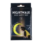 Vestă de siguranță pentru câini cu detalii reflectorizante și închidere cu arici, galbenă, mărimea S – Nightwalk Safety Vest