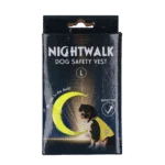 Vestă de siguranță pentru câini cu detalii reflectorizante și închidere cu arici, galbenă L – Nightwalk Safety Vest