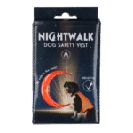 Vestă de siguranță pentru câini, cu detalii reflectorizante și închidere cu arici, portocalie, M – Nightwalk Safety Vest