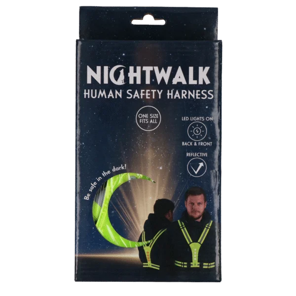 Ham de siguranță cu iluminare LED, reglabil, galben – Nightwalk Human Safety Harness