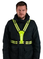 Ham de siguranță cu iluminare LED, reglabil, galben – Nightwalk Human Safety Harness - imagine 3