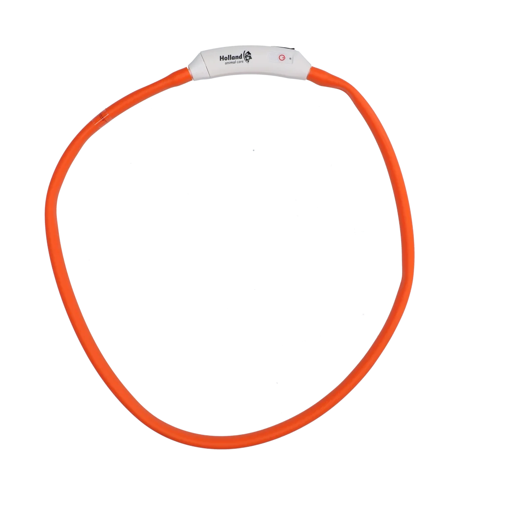 Zgarda luminoasă și reîncărcabilă pentru câini, portocalie – Nightwalk Safety Collar - imagine 4
